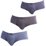 3er-Pack Herren-Slips mit Öffnung „Essential Print“ A0090