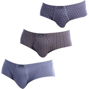 3er-Pack Herren-Slips mit Öffnung „Essential Print“ A0090