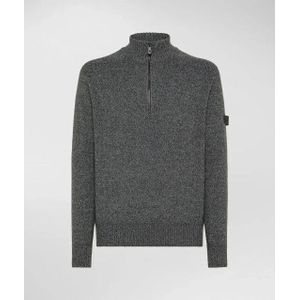 Peuterey Braille 03 wool half zip gargouille