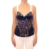 Dolce & Gabbana - Blauwe Sailor Motief Tank Top - Dames - Polyester