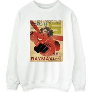 Li-cense Disney dames big hero 6 baymax flying baymax newspaper sweatshirt