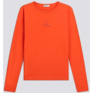 Dames rood HANIKE M/L GAS LOGO T-shirt met lange mouwen