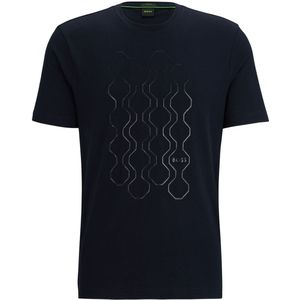 BOSS - Mirror Artwork - Herenhemd - Donkerblauw