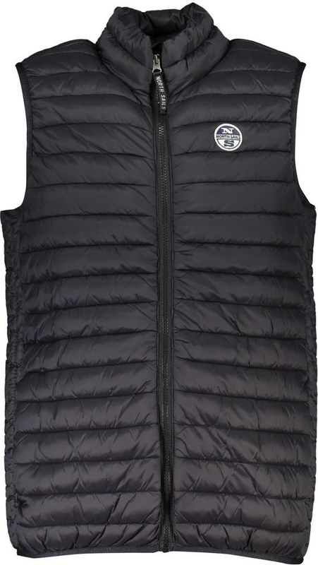 Gequilted Vest Zwart Stijl 23213