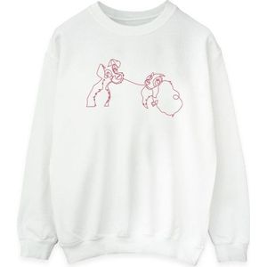 Li-cense Disney dames lady and the tramp spaghetti outline sweatshirt
