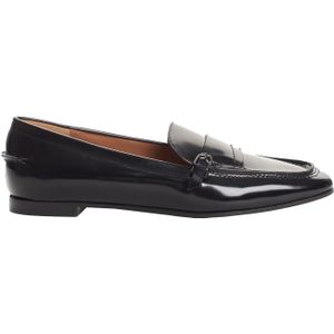 Emporio Armani - Damesloafers - Zwart - Leer