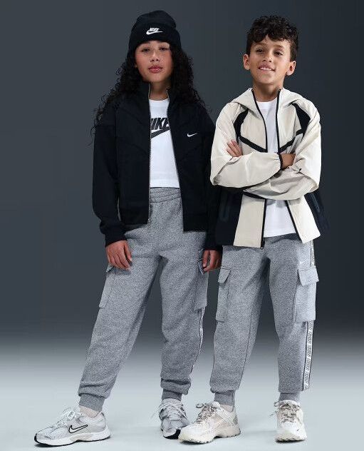 Nike - k nsw club+ flc crgo pnt - Sport Joggingbroek - Grijs