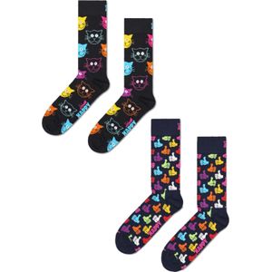 Happy Socks - Kattenduimsokken - Unisex - 2-pack - Katoen