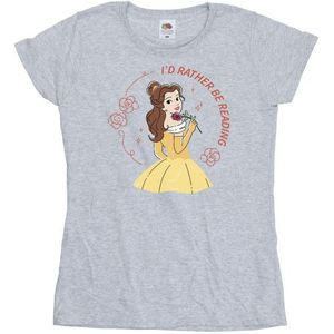 Li-cense Disney dames beauty and the beast i´d rather be reading katoenen t-shirt