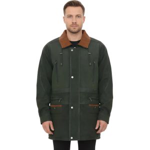 Gatton - Parka Jas - Groen - Nubuck Leren Heren