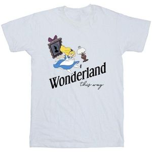 Li-cense Disney heren alice in wonderland deze kant op t-shirt