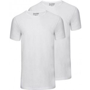 Slater - Basic Fit 2-pack - T-shirts - Wit