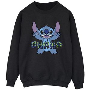 Li-cense Disney dames lilo and stitch ohana blauw glitch sweatshirt