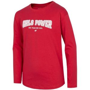 4F - Power T-shirt - Meisjes - 100% Katoen - Met Lange Mouwen