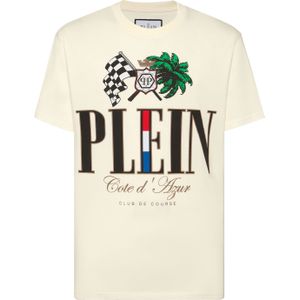 Philipp Plein - Cote D Azur Plam - T-shirt - Wit - Katoen