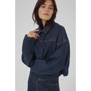 My Essential Wardrobe - MWMALLE 139 DECO - Denim Jacket - Donkerblauw - Dames