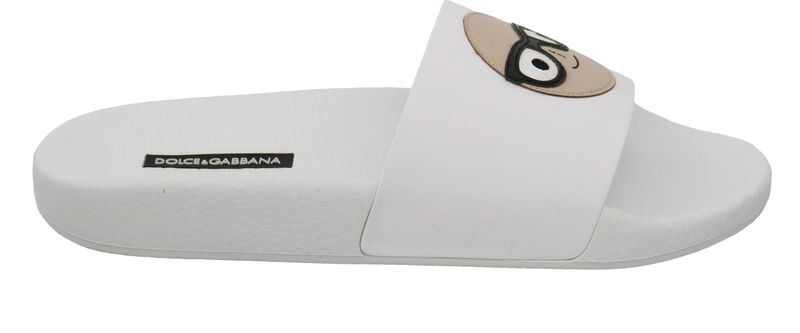 Dolce & Gabbana - Kids Slides - Badslippers - Wit