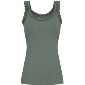 Tim & Simonsen - Frida - Top - Green - Geribbelde Mouwloos