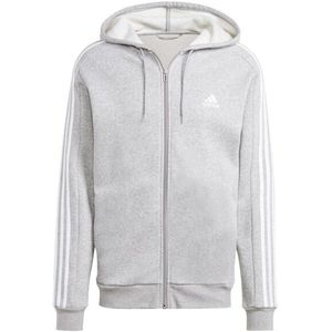 Adidas - Essentials 3 Stripes - Fleece Hoodie - Zwart - Volledige Ritssluiting