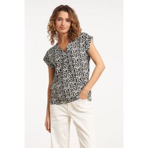 Smashed Lemon - 35121 - Top - Zwart - Witte Dierenprint