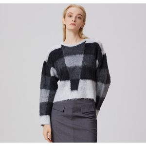 Oversized trui met ruitjespatroon