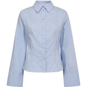 Co'Couture - 35903 Sanna - Blouse - Blauw - Lange Mouw