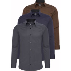 Set van 3 zakelijke overhemden