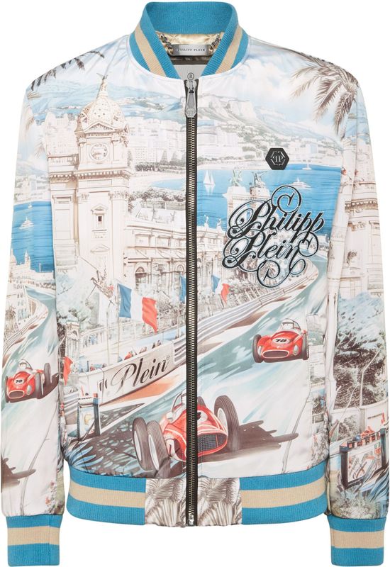 Satin Bomber Jacket Monaco Cote D'azur