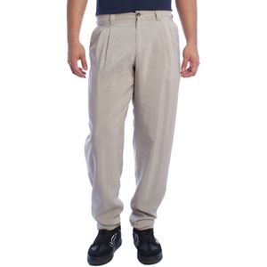 Emporio Armani - Plooi Chino Broek - Tapered Fit - Heren