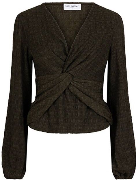 Lofty Manner Top lange mouw QL02.1 VERA Donker groen