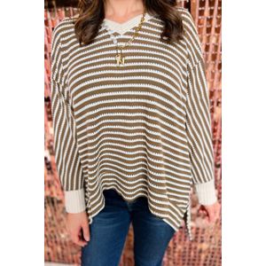 Gestreepte Lange Mouwen Trui