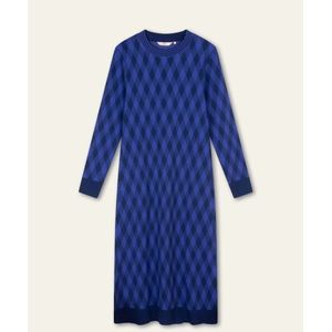 Oilily - Dazzling - Midi-jurk - Roze - Jacquard gebreid met lange mouwen