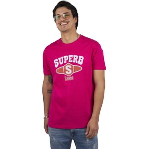 Universitair SPRBCA-2201 heren-T-shirt met korte mouwen en ronde hals