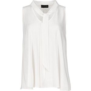 Ecru - Mouwloze Top - Band Detail - A-lijn Silhouet