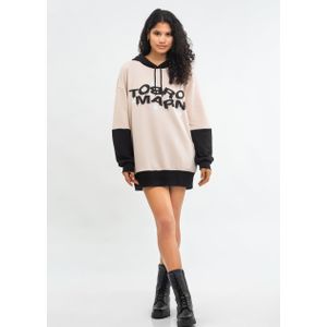 Tom Barron - Sweatshirt - Ecru - Capuchon - Losse Pasvorm
