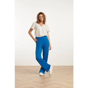 Smashed Lemon - Cobalt Blauwe Stretch Loose Broek - Stretchbroeken
