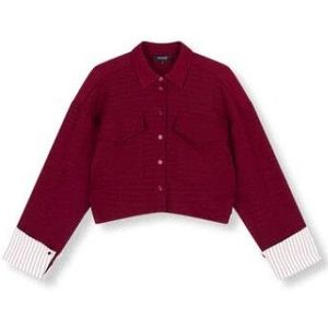 Refined Department - Lylou Relaxed Cropped Blouse - Bordeaux - Dames