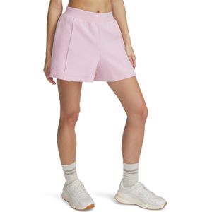 Under Armour - Unstoppable Fleece - Damesshort - Roze - 4 inch