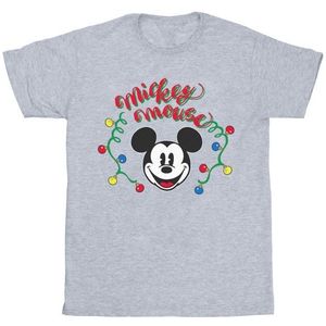 Li-cense Disney heren mickey mouse kerstverlichting t-shirt
