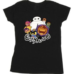 Li-cense Disney dames big hero 6 baymax groep manga katoenen t-shirt