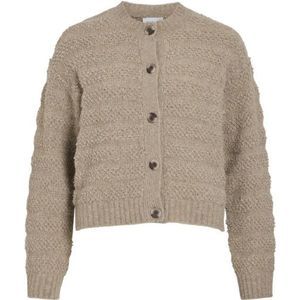 VILA - Gebreid Vest - Donkerbeige