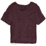 Vero Moda - Vmfluffy Ss O-neck Pullover - Trui - Winetasting - Dames