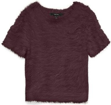 Vero Moda - Vmfluffy Ss O-neck Pullover - Trui - Winetasting - Dames