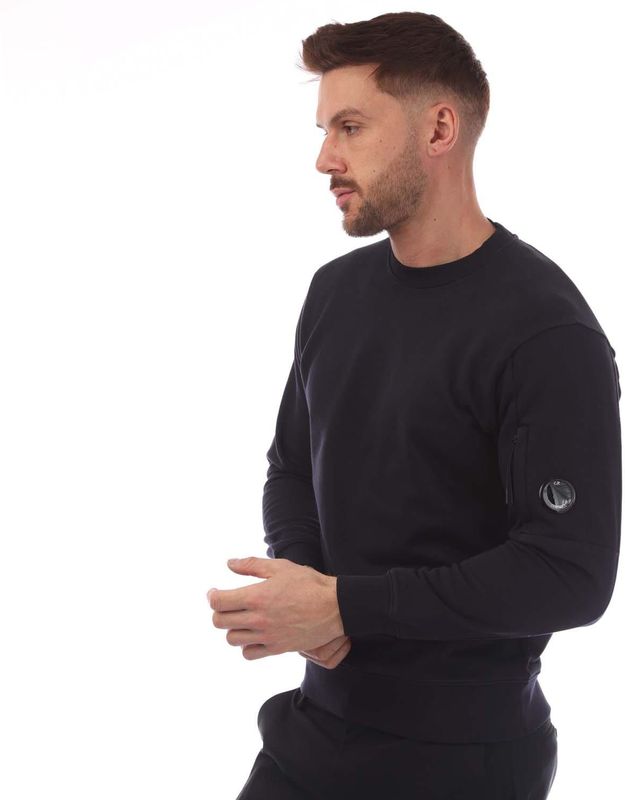 C.p. Company - Diagonal Raised Fleece Crewneck Sweatshirt - Blauw - Heren