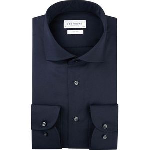 Profuomo - Overhemd - Blauw - Lange Mouw - Strijkvrij