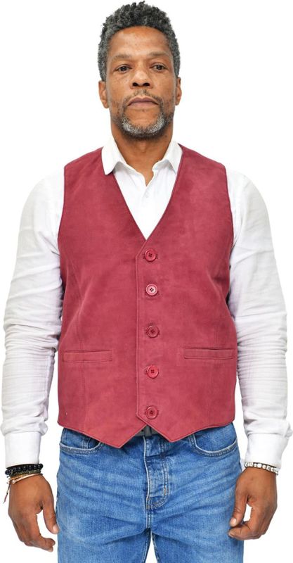 Geitensuède - Norwich - Gilet - Lichtgewicht - V-hals - Zwart