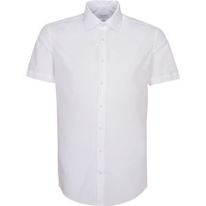 Seidensticker - Heren Slim Overhemd - Korte Mouwen - 100% Katoen - Popeline