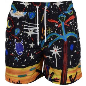 Palm Angels - Zwemshort - Zwart - Polyester - Starry Night Grafische Prints