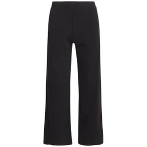 Smashed Lemon - Wide Leg Broek - Zwart - Travel Quality Stof