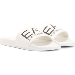 Emporio Armani - Logo Slides - Badslippers - Wit - Rubber